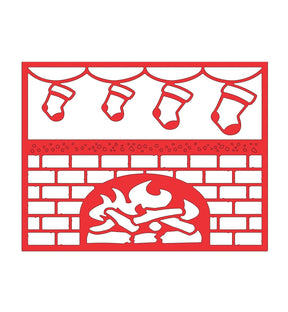 Troquel Medias y Chimenea - Navidad