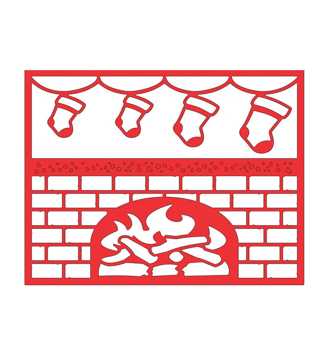 Troquel Medias y Chimenea - Navidad
